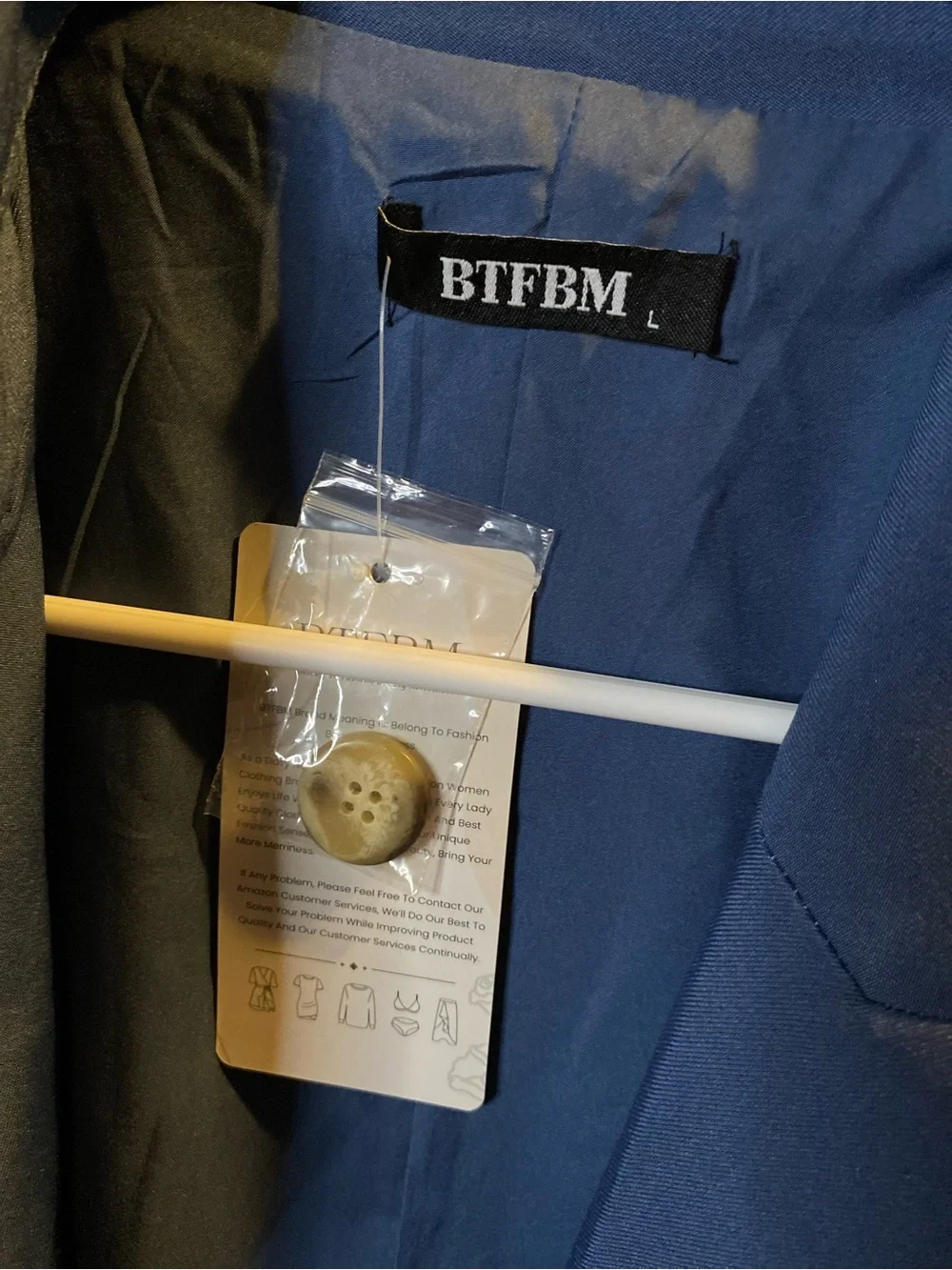 BTFBM Navy Double-Breasted Sleeveless Blazer Vest